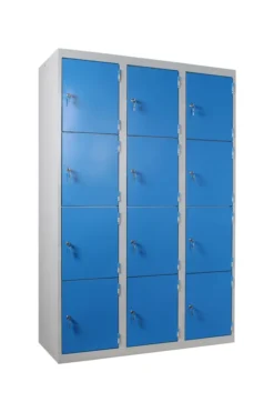 Armoire Vestiaire 3 Colonnes 12 Casiers - L 3x400 mm