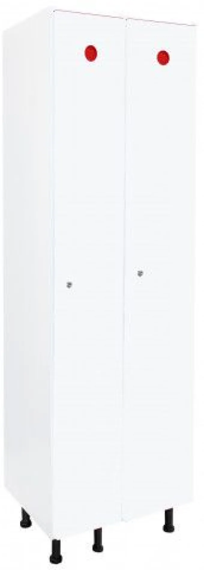Armoire Vestiaire Monobloc PVC 2 Colonnes 2 Casiers - L 2x300 mm