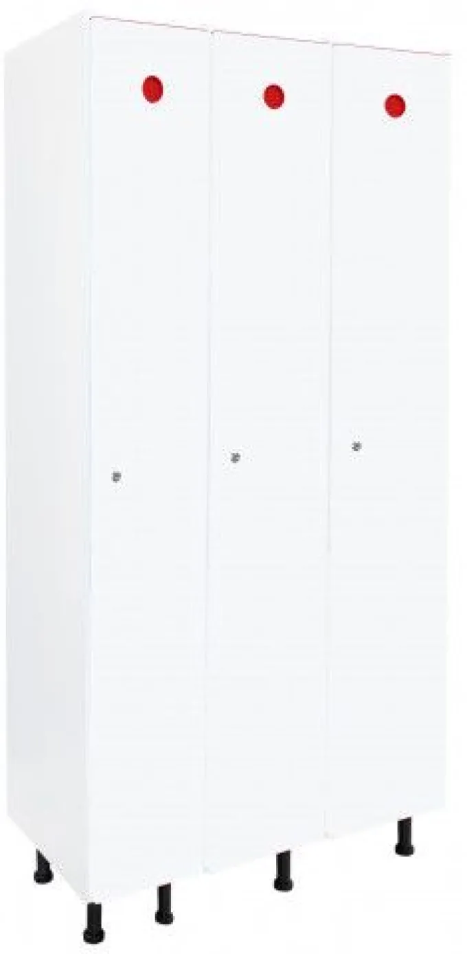 Armoire Vestiaire Monobloc PVC 3 Colonnes 3 Casiers - L 3x300 mm