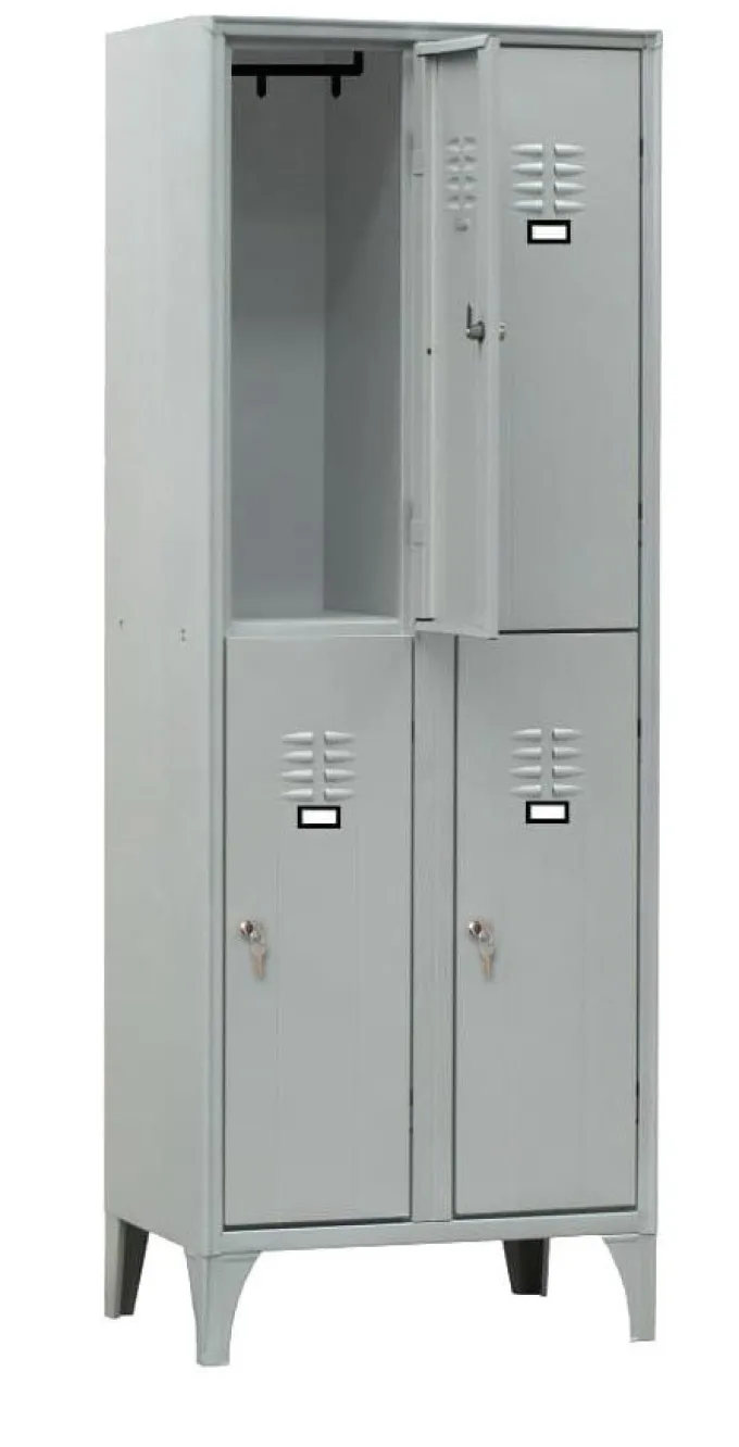 Armoire Vestiaire Multicases 2 Colonnes 4 Cases - L2G