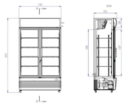 Armoire Vitrine à Boisson - 670 litres - Combisteel