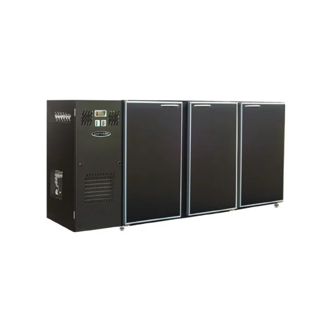 Arrière Bar Professionnel avec Groupe Logé 3 Portes Pleines - 436 Litres - Unifrigor