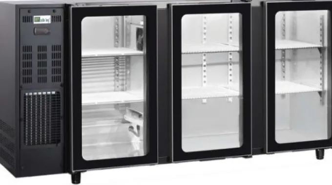 Arrière Bar Professionnel avec Groupe Logé 347 Litres - 3 Portes Vitrées - AFI Collin Lucy