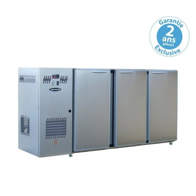 Arrière-bar - profondeur 540 - groupe logé - 3 moyennes portes pleines - 436 litres