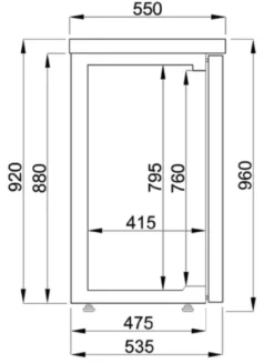 Arrière Bar refroidisseur de Boissons - 680 L - Combisteel