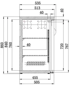 Arrière Bar Réfrigéré 698 L - Portes Vitrées - Combisteel