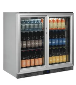 Arrière Bar Réfrigéré - 2 Portes Vitrées Coulissantes - 191L - TEFCOLD