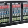 Arrière Bar Réfrigéré Professionnel Noir 3 Portes - Combisteel