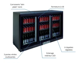 Arrière Bar Réfrigéré Skinplate 0/+8°C - L2G