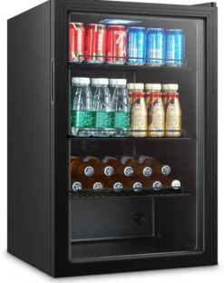 Arrière Bar Réfrigéré Vitré Noir - 115 Litres - Combisteel