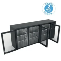 Arrière Bar Skinplate 536 litres - Groupe Logé - 3 Portes Vitrées - Furnotel