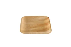 Assiette carrée en feuille de palmier 10 x 10 cm - 100 unités - Betik