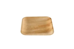 Assiette carrée en feuille de palmier 18 x 18 cm - 100 unités - Betik