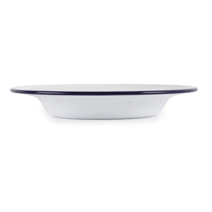 Assiette Creuse en Acier Emaillé 245 mm - Lot de 6 - Olympia