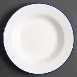 Assiette Creuse en Acier Emaillé 245 mm - Lot de 6 - Olympia