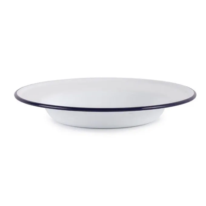 Assiette Creuse en Acier Emaillé 245 mm - Lot de 6 - Olympia