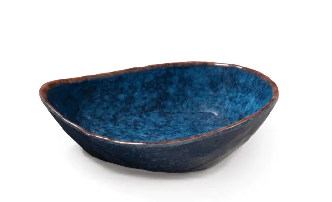 Assiette Creuse en Mélamine Bleu 23 x 17,5 cm - Pujadas