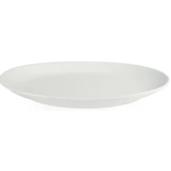Assiette Creuse Ovale en Porcelaine Blanche 500 x 290 mm - Olympia