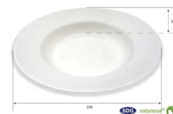 Assiette Creuse Pulpe de Cellulose Elégance 23 cm - SDG - Lot de 500