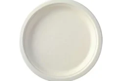 Assiette Jetable en Fibre 230 mm Blanc - Lot de 2 Colis de 500 - Matfer