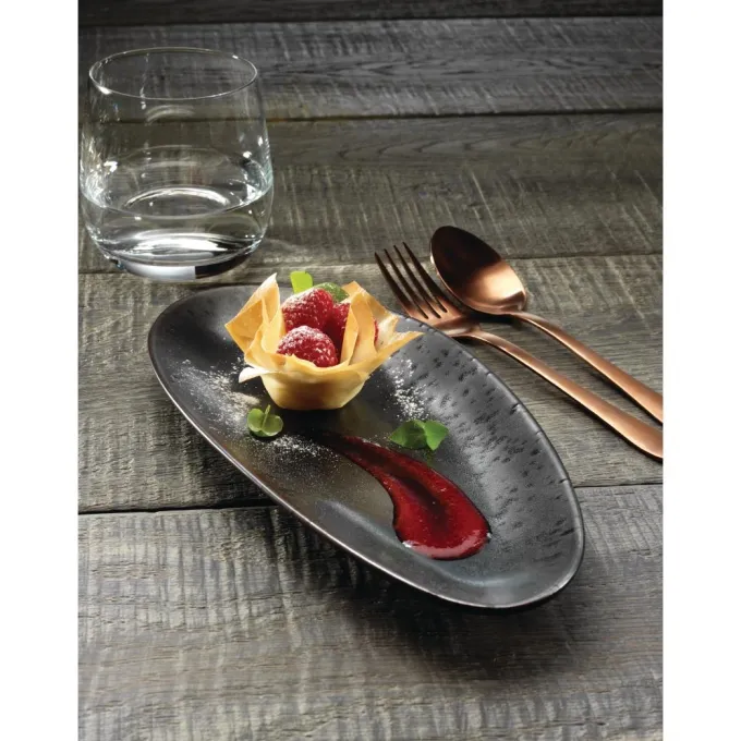 Assiette Ovale 357 mm Fusion - Lot de 4 - Olympia