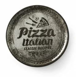 Assiette à Pizza Recipe Collection Noir 310 mm - Lot de 6 - Hendi