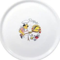 Assiette à Pizza Tradition Blanc 310mm - Lot de 6 - Hendi