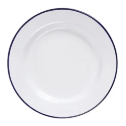 Assiette Plate Acier Émaillé 245 mm - Lot de 6 - Olympia