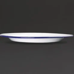Assiette Plate Acier Émaillé - 300 mm - Lot de 6 - Olympia