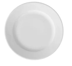 Assiette plate porcelaine blanche classique Ø 240 mm - Lot de 12 - Hendi