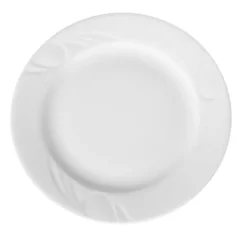 Assiette plate porcelaine blanc décorée Ø 280 mm - Lot de 6 - Hendi