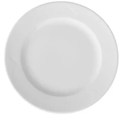 Assiette plate porcelaine blanche simple Ø 260 mm - Lot de 12 - Hendi