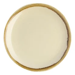 Assiette Plate Ronde Couleur Sable 230 mm - Lot de 6