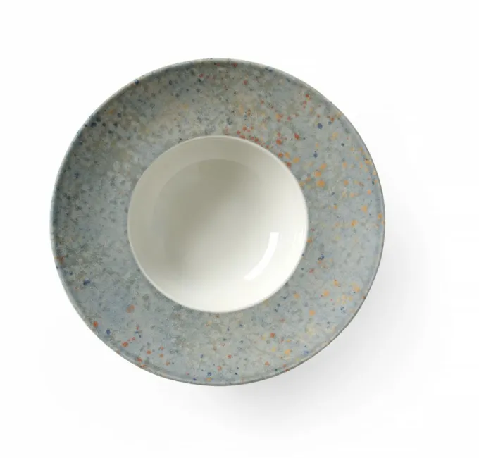 Assiette à Pâtes Drop Collection Gris 275 mm - Lot de 6 - Hendi