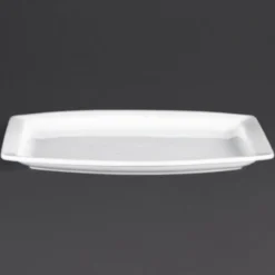 Assiette Rectangulaire Whiteware 320 mm - Lot de 6 - Olympia