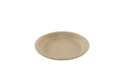 Assiette ronde en bagasse de blé naturel Ø 18 cm - 800 unités - Betik