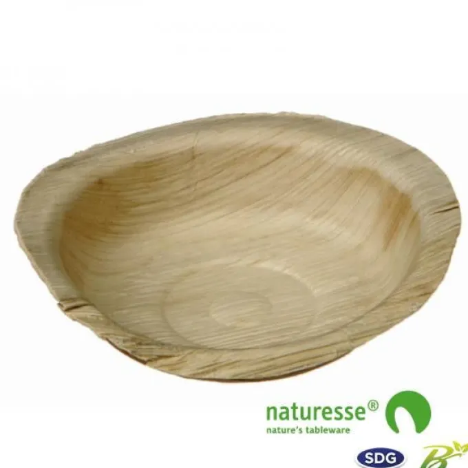 Assiette Ronde en Feuille de Palmier 12 cm - SDG - Lot de 200