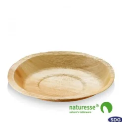 Assiette Ronde Feuille de Palmier 18 cm - SDG Lot de 100