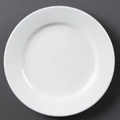 Assiettes à Bord Large Blanches 202(Ø)mm Lot de 12 Olympia