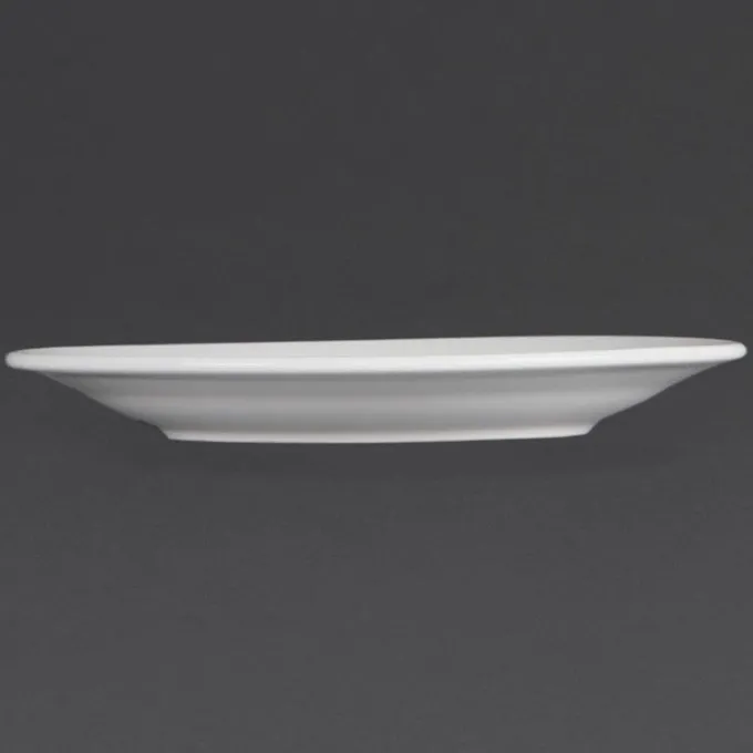 Assiettes à Bord Large Blanches 165(Ø)mm Lot de 12 Olympia