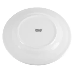 Assiettes à Bord Large Blanches 230(Ø)mm Lot de 12 Olympia