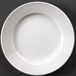 Assiettes à Bord Large Linear 254(Ø)mm Lot de 12 Olympia