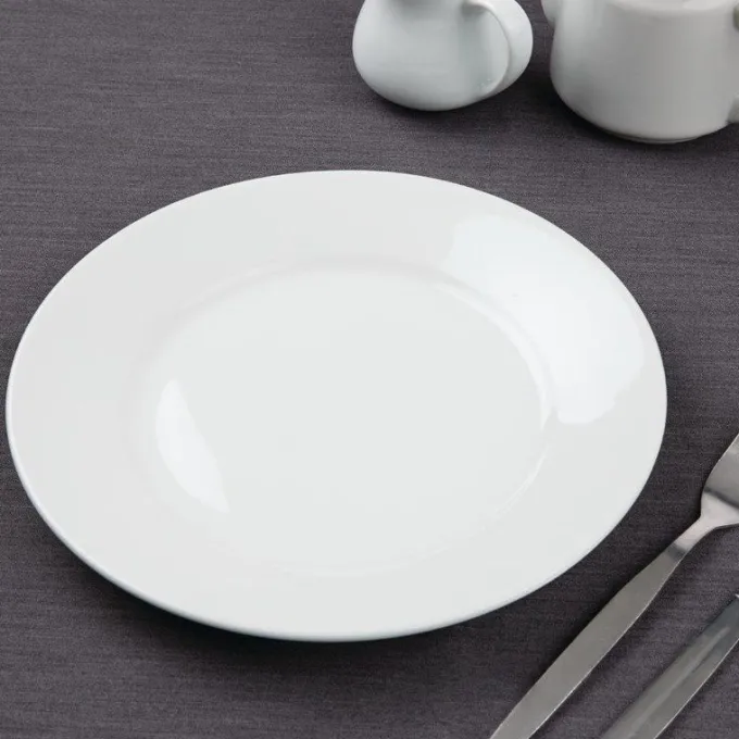 Assiettes à Bord Large 254(Ø)mm Lot de 12 Olympia