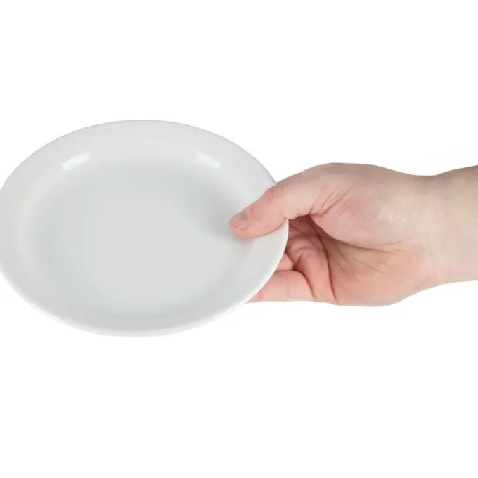 Assiettes à Bord Étroit Blanches 180(Ø)mm Lot de 12 Olympia