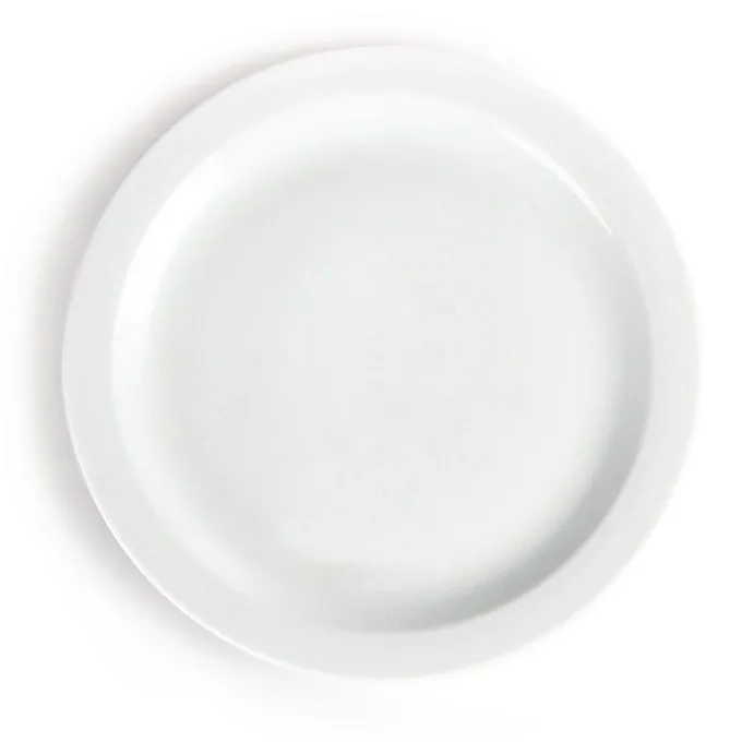 Assiettes à Bord Étroit Blanches 280 mm - Lot de 6 - Olympia