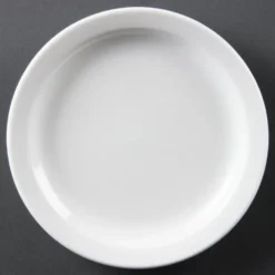 Assiettes à Bord Étroit Blanches 280 mm - Lot de 6 - Olympia