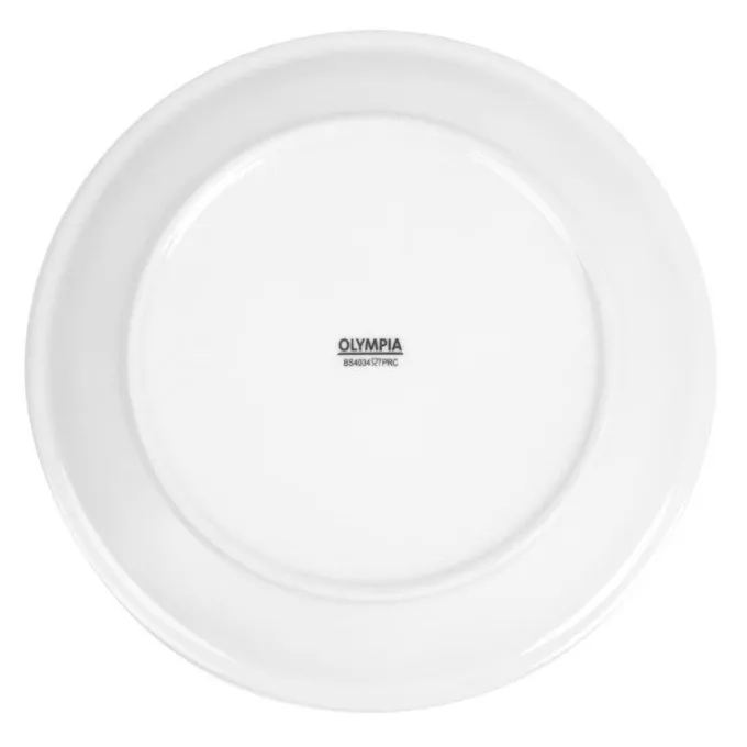 Assiettes à Bord Étroit Blanches 250(Ø)mm Lot de 12 Olympia