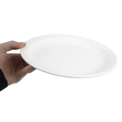 Assiettes à Bord Étroit Blanches 250(Ø)mm Lot de 12 Olympia