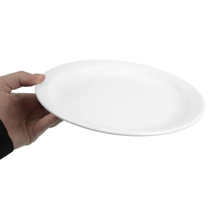 Assiettes à Bord Étroit Blanches 250(Ø)mm Lot de 12 Olympia