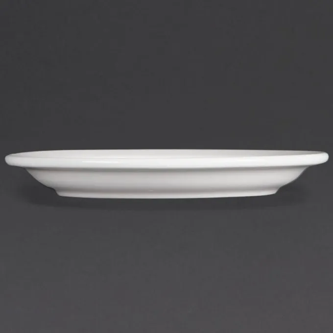 Assiettes à Bord Étroit Blanches 250(Ø)mm Lot de 12 Olympia